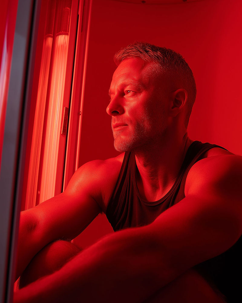 Client during a session at Mindbody Lounge
