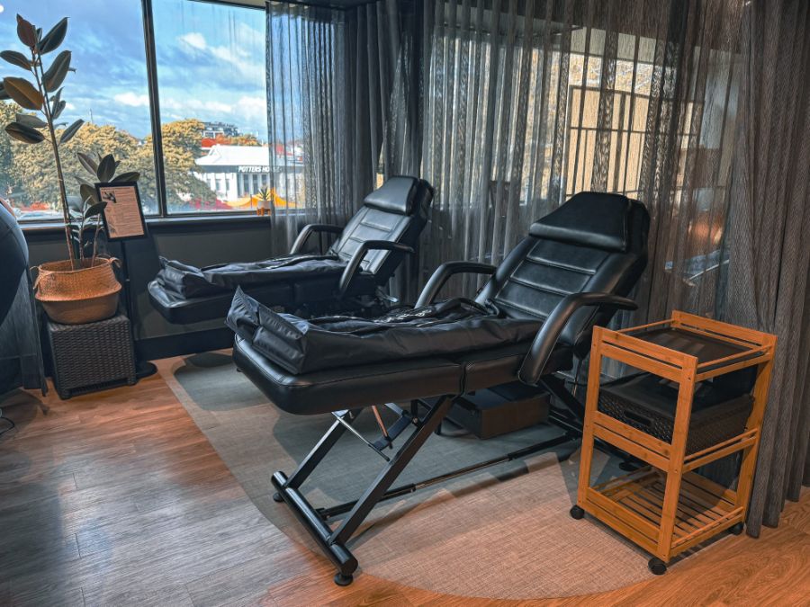 Normatec Compression Boots at Mindbody Lounge Victoria Park